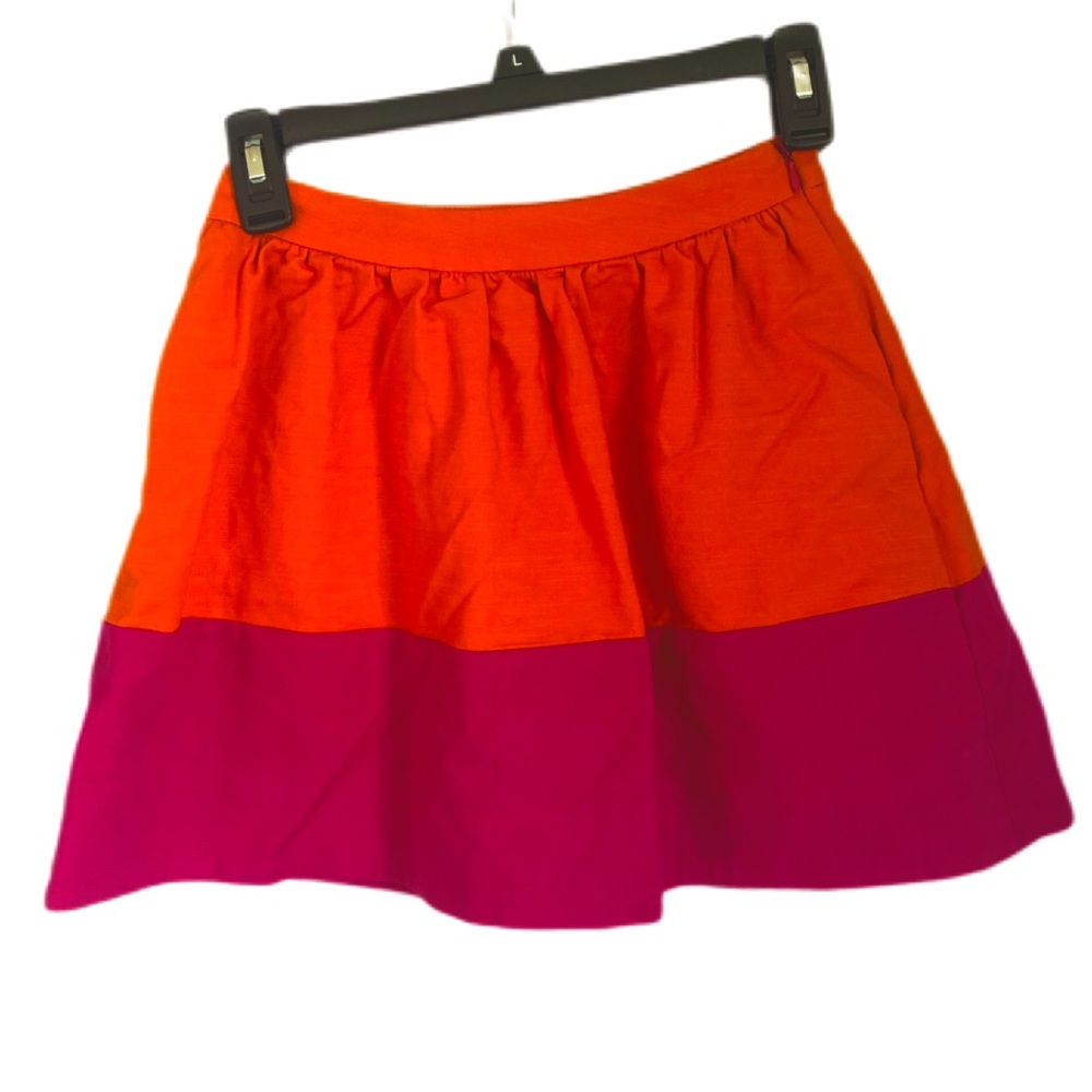 Girls Kate Spade New York Orange Hot Pink Skirt Size 10 Preppy